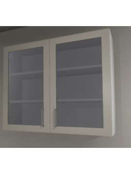 2 Glass Doors Top Cabinet (Clear glass)